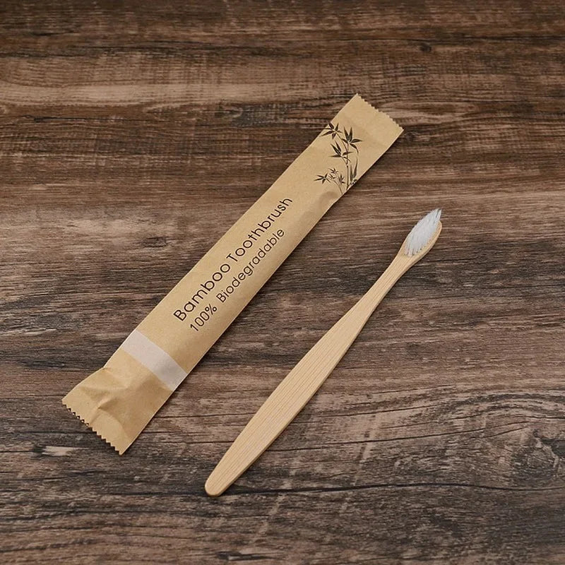 10- teiliges Bambus-Zahnbürsten-Set