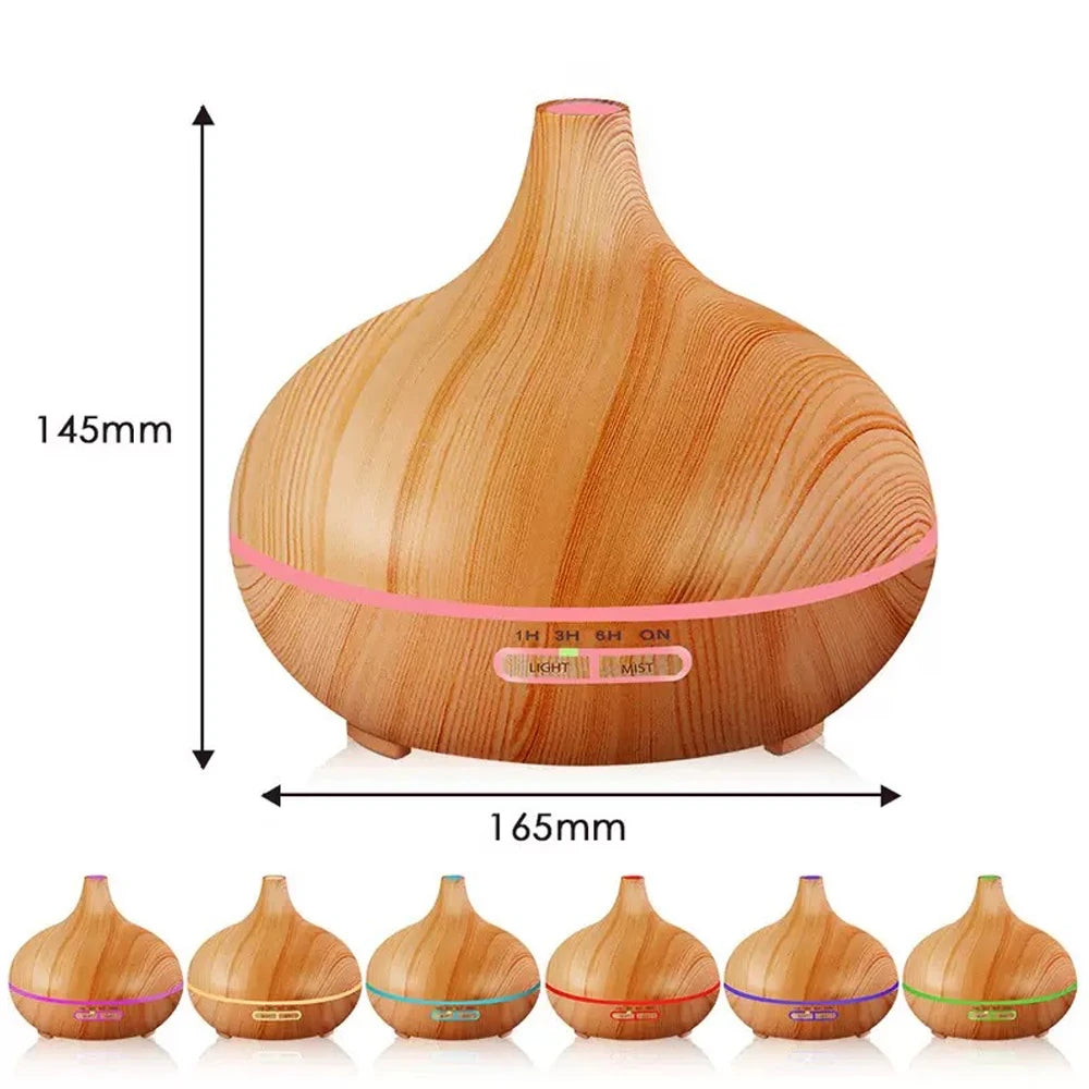 Aromadiffusor 500ml - LED & Holzdesign für Entspannung