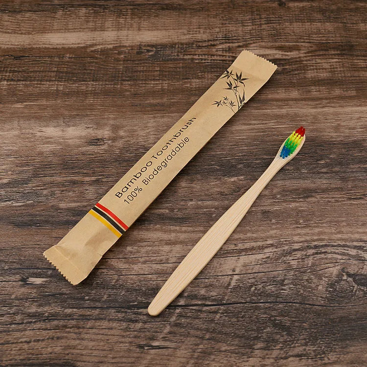 10- teiliges Bambus-Zahnbürsten-Set
